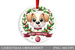 Cute Dog Christmas Ornament. Winter Dog Christmas Ornament Product Image 1