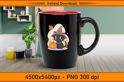 Cute Halloween Cat Sublimation Design PNG Product Image 3