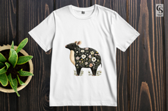 Floral Tapir Watercolor Clipart Sublimation PNG Product Image 3