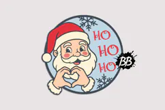 Ho Ho Ho Christmas Santa Door Hanger SVG, Laser Cut File Product Image 3