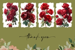Floral Towel Designs, Watercolor Roses Towel Sublimation Product Image 3