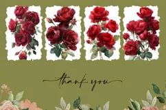 Floral Towel Designs, Watercolor Roses Towel Sublimation Product Image 3