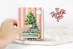 Pink Christmas Tree Money Card, Christmas Money Holder PNG Product Image 3