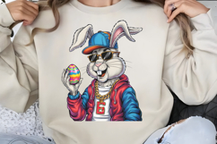 Hip Hop Bunny Easter Day Sublimation PNG Product Image 1