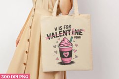 V is for valentine venti PNG, Valentines Day Sublimation PNG Product Image 3