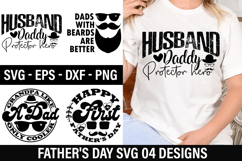 Father's Day SVG Design - Husband Daddy Protector Hero Product Image 1