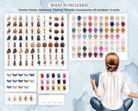 Kindergarten Teacher Clipart Portrait Creator Product Image 3
