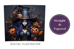 3D Halloween Witch Sublimation, 3D Halloween Tumbler Wrap Product Image 3