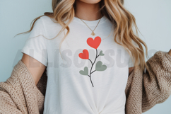 Whimsical Heart Plant Vector Graphic For Valentine Or Product Image 3
