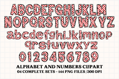 Valentine Alphabet Clip Art, valentines day letters doodle Product Image 3