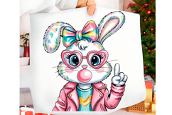 Glitter Easter Bunny Coquette Png Easter Bunny Png Product Image 1