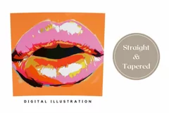 Pink Lips Tumbler Design, Art Lips Tumbler Sublimation PNG Product Image 3