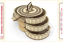 Box Organizer v33 - laser cut file - Glowforge ready SVG Product Image 3