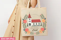 As for me and my house PNG, Retro Church Sublimation PNG Product Image 1