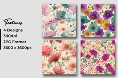 Vintage Floral Pattern Digital Paper Product Image 3