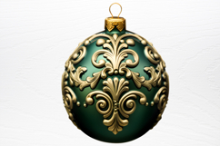 Vintage Green Christmas Clipart PNG Product Image 3