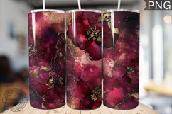 Burgundy Alcohol Ink Tumbler Wrap - High Quality 300 Dpi Product Image 1