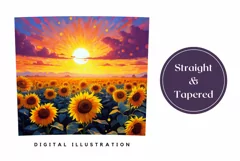 Flowers Sublimation Design, Sunflower Tumbler Wrap Design Product Image 3