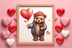 Valentines Day Bear Sublimation Clipart, Valentines Day PNG Product Image 9