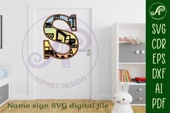 Construction Large S wall Letter 3 layer sign Product Image 3
