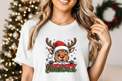 Cheerful Merry Christmas Reindeer Clipart Product Image 3