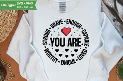Self Love Valentine PNG Heart Christian | Valentine Quote Product Image 3