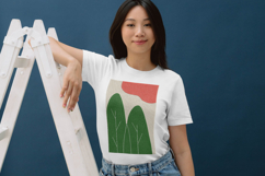 Minimalist Green Trees Landscape Embroidery Design Product Image 3