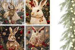 Christmas Hare Pillow Case Template, Winter Pillowcase PNG Product Image 3