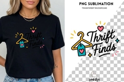 Thrift Finds PNG, Vintage Thrifting Clipart, Secondhand Product Image 3