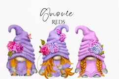 Best Friends Gnomes Lilac Butterflies| Gnome Clipart PN Product Image 2