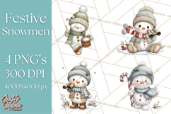 Christmas Snowman Clipart PNG Winter Holiday Characters Pnga Product Image 1
