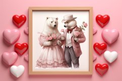 Valentines Day Bear Sublimation Clipart, Valentines Day PNG Product Image 3