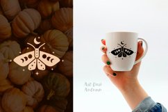 Boho butterfly svg, Celestial moth svg files for cricut Product Image 5