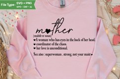 Mother Definition SVG | Mother&#039;s Day SVG Design Product Image 4