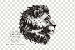 Lion Silhouette Landscape Vector Product Image 2