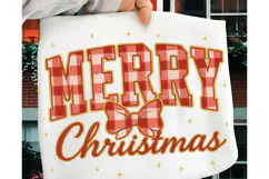 Christmas PNG, Merry Christmas Plaid, Merry Christmas PNG Product Image 5