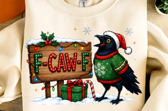 Funny Christmas PNG, Crow Raven, F-CAW- F PNG, Christmas PNG Product Image 7