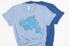 Protect the Ocean in the shape of an Orca Whale SVG Cut File Product Image 3