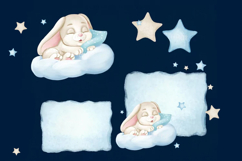 Newborn baby clipart, Cute little bunny vector file Product Image 4