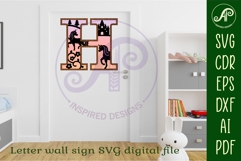 Unicorns Large H wall Letter 3 layer sign Product Image 3