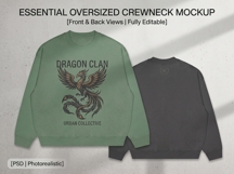 Advanced Streetwear Crewneck Sweatshirt PSD Mockup Bundle Product Image 4