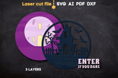 Halloween Spooky House SVG laser cut file for Glowforge Product Image 3