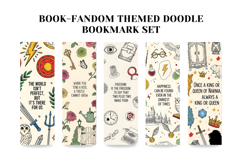 Cute Bookish Doodle Bookmark Set|Fandom Inspired Reading Product Image 3