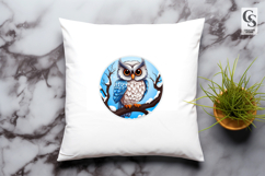 Winter Owl Clipart Sublimation PNG Product Image 3