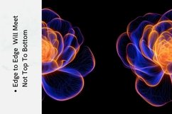 3d Neon Floral Skinny Tumbler Wrap Sublimation PNG Glowing Product Image 3