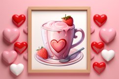 Valentine Coffee Cup Sublimation Clipart Product Image 3
