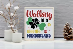 Walking in a weenie wonderland SVG, Christmas Dog SVG Product Image 3