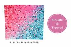 Glitter Tumbler Sublimation, Ombre Tumbler Template Product Image 3
