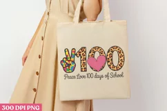 100 Peace Love 100 days PNG, 100 Days Of School Sublimat Product Image 3