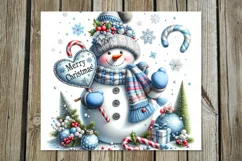 Xmas Snowman | 4 Christmas Skinny tumbler sublimation PLUS Product Image 3